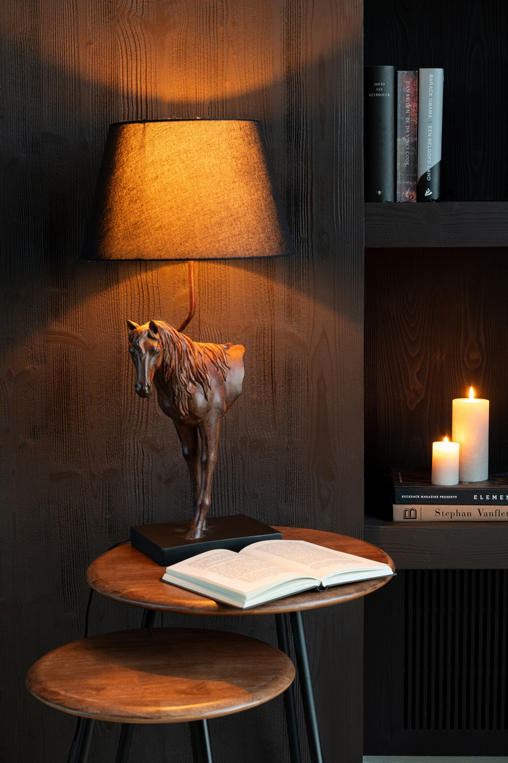 Светильник "Лошадь" 35,5x35,5x70см Поликерамика,металл