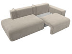 Диван угловой Лига-036 НПБ Модерн правый угол МИКРОВЕЛЬВЕТ Бежевый