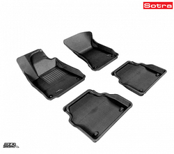 Коврики салона Sotra 3D Lux для Audi A8 Long 2018- AWD черные. Артикул ST 74-00682