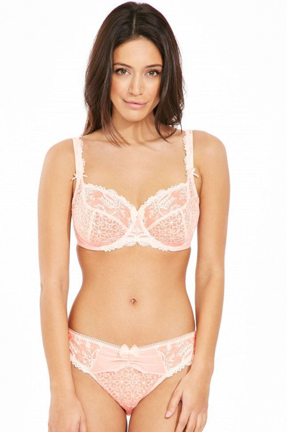 Трусы-слипы Pompadour с изящной вышивкой (Размер: 44) (Цвет: пудровый)