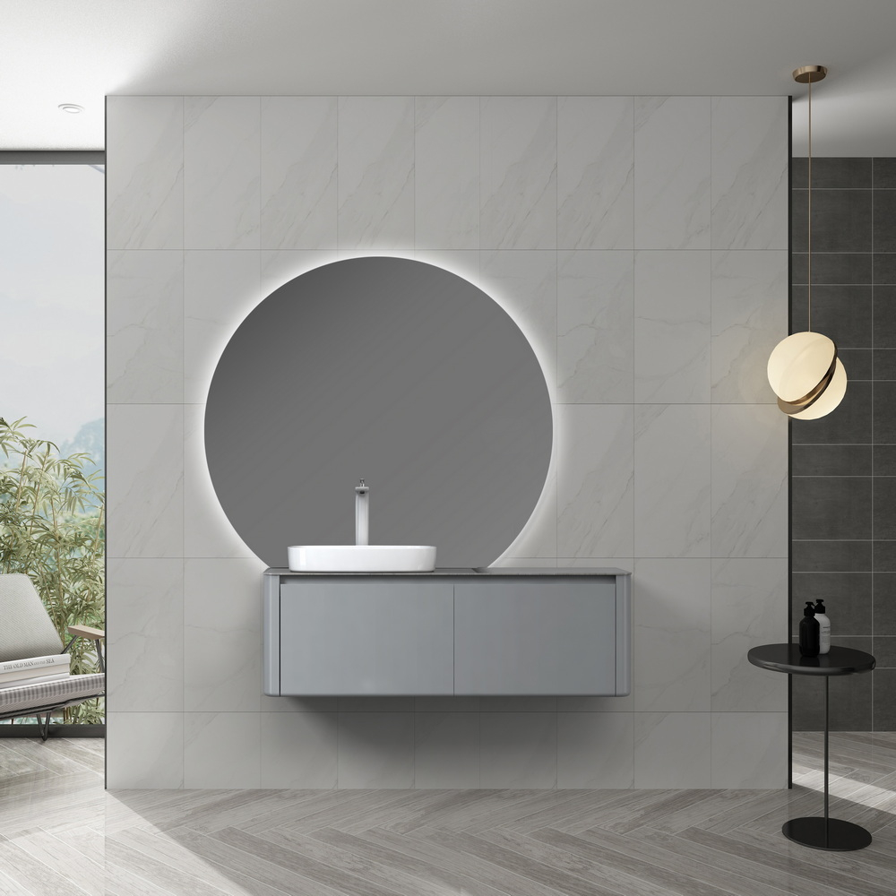Тумба с раковиной Black&White Universe 120 см U915.1200 L glossy light grey