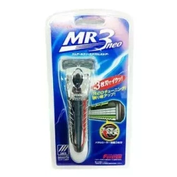 Feather F-System MR3 Neo Мужской бритвенный станок с тройным лезвием с хромированной ручкой