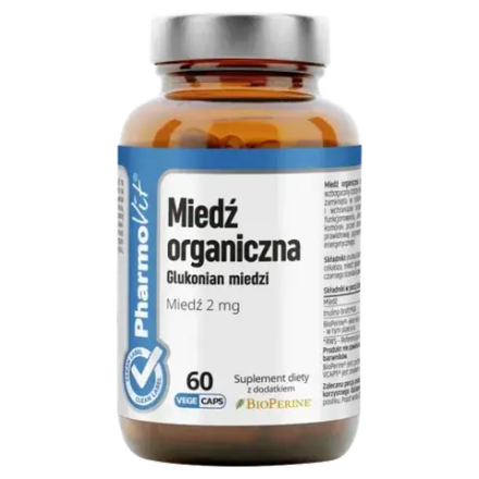 Диетическая добавка Pharmovit Organic Copper 2 мг, 60 капсул