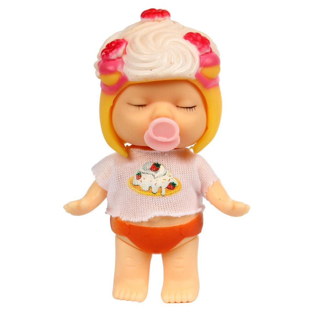 Пупс спящий + пластм. конфета на палочке, в ассорт. на блист. 15,6*6*24,6 см.