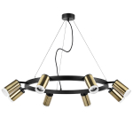 LR0183180 Люстра RULLO 8х50W GU10 ЧЕРНЫЙ/БРОНЗА (571018+214431-8+202430-8)