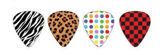 Упаковка медиаторов, 12шт, средние, повторяющийся узор, D'Andrea RPPAM Patterns