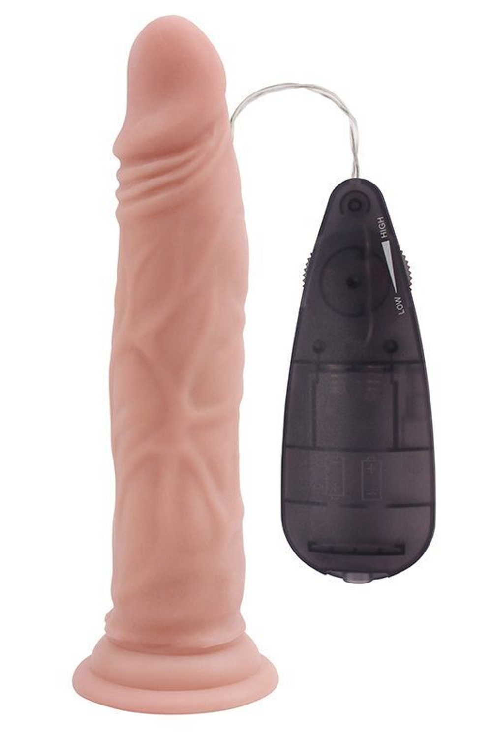 Chisa G-spot Beast Vibrator Dildo – телесный вибратор на присоске с пультом, двойная плотность, 21,4 см