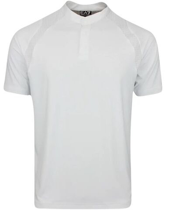 Мужское теннисное поло EA7 Man Jersey - белый
