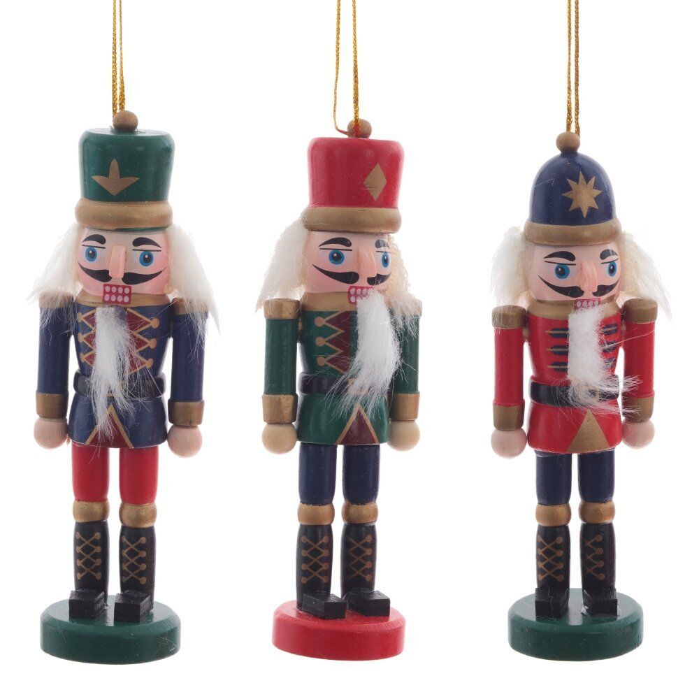 GAEM Набор из 3шт Украшение новогоднее "Щелкунчик", L13,5 W4 H13,5 см