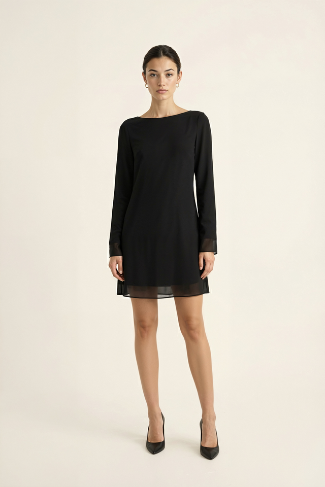 Платье мини из трикотажа