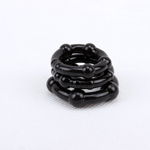 Эрекционые кольца Beaded Cock Rings (Цвет: черный)