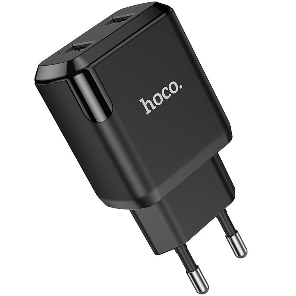 Сетевой адаптер питания HOCO N7 2USB 2.1A (черный)