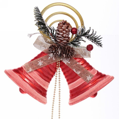 Украшение новогоднее «Сияние колоколов» 43*25 см, Красный/Белый