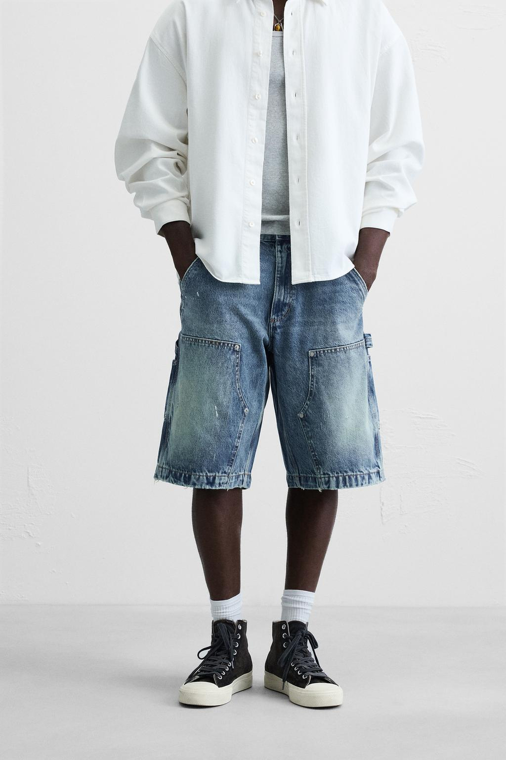 Шорты baggy fit с карманом