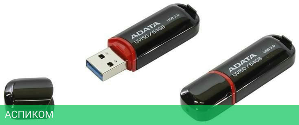 USB Flash-накопитель A-Data AUV150-64G-RBK 64GB