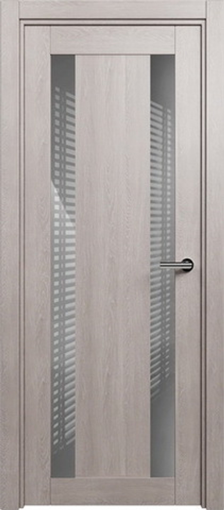 Межкомнатная дверь Status (Статус) 822 стекло глосс серое Серый дуб