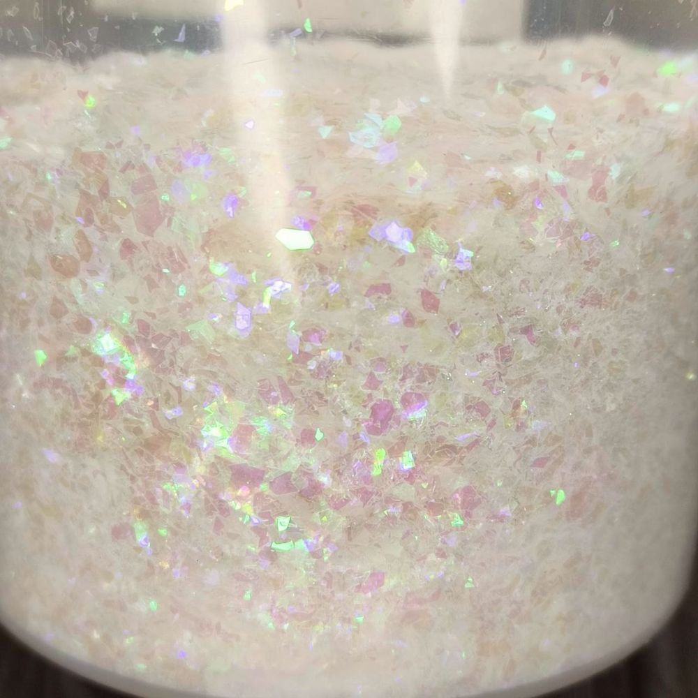 Хлопья белый хамелеон MixSomi-16 для дизайна ногтей, маникюра, бодиарта, макияжа...