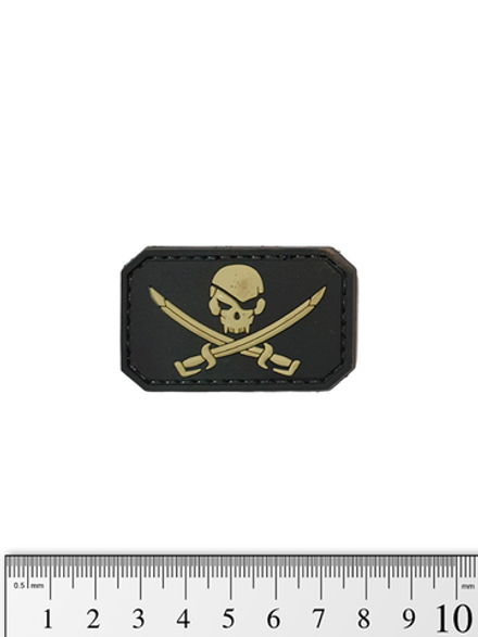 Шеврон Роджер PVC 3x5 см. Чёрный