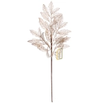 Ветка декоративная «Зимние листья» 70 см, Шампань