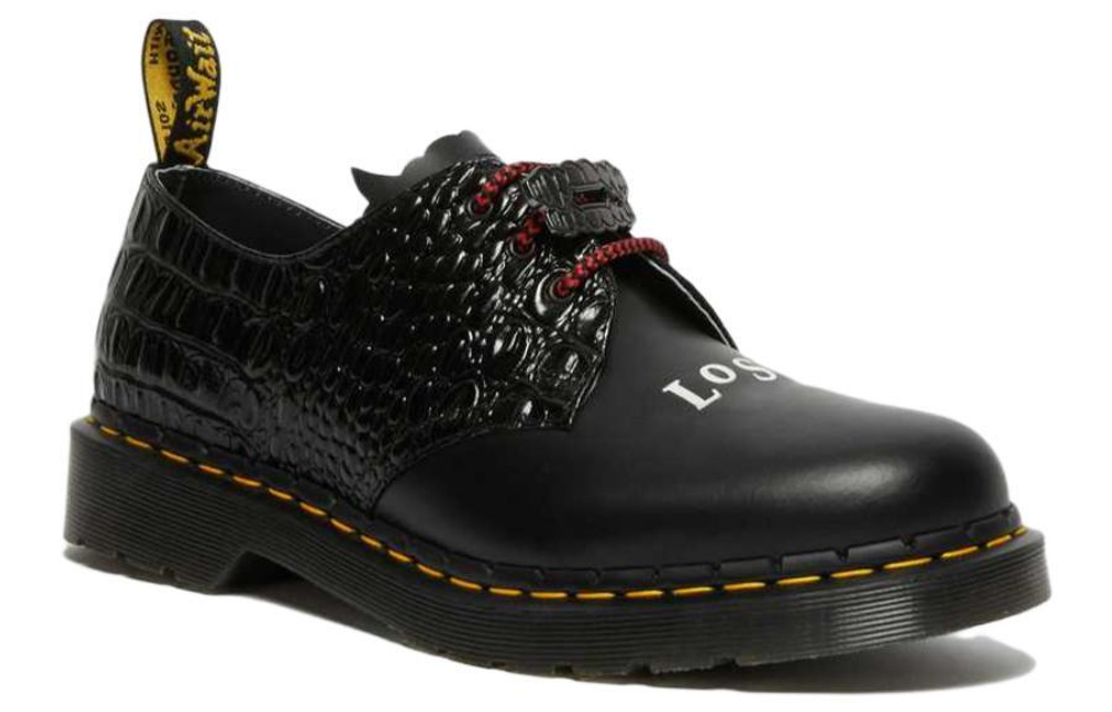 Dr.Martens Martin 1461 Leather Crocodile Embossed 3-Hole Casual Single Shoes Men and Women Same Black