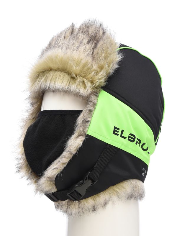 Шапка ушанка зимняя Elbrus ткань Hit Membrane цвет Черный