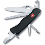 Нож Victorinox Trailmaster One Hand, 111 мм, 12 функций, с фиксатором лезвия, черный