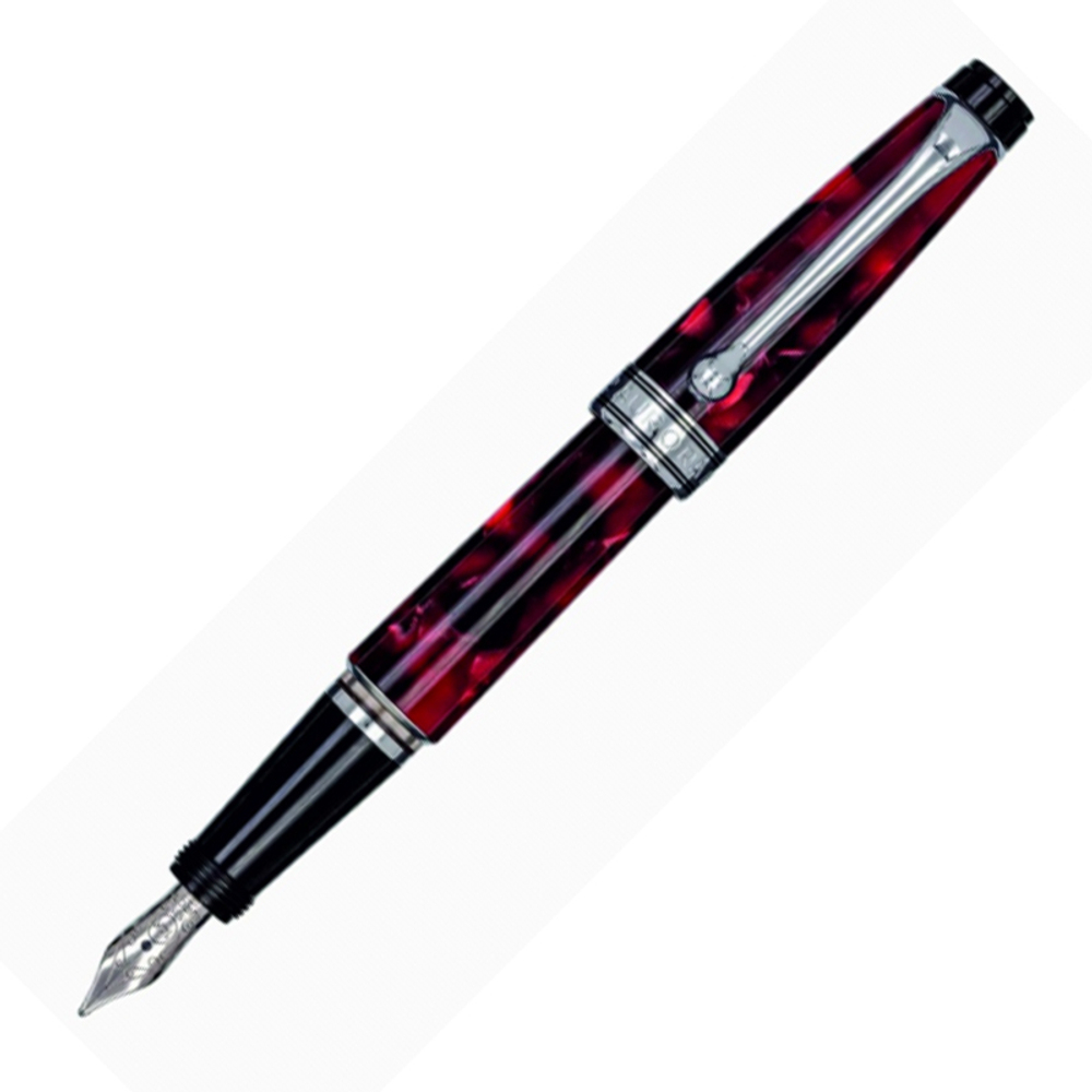 Перьевая ручка Aurora Optima Mini Variegated Burgundy CT, перо - F, в подарочной коробке
