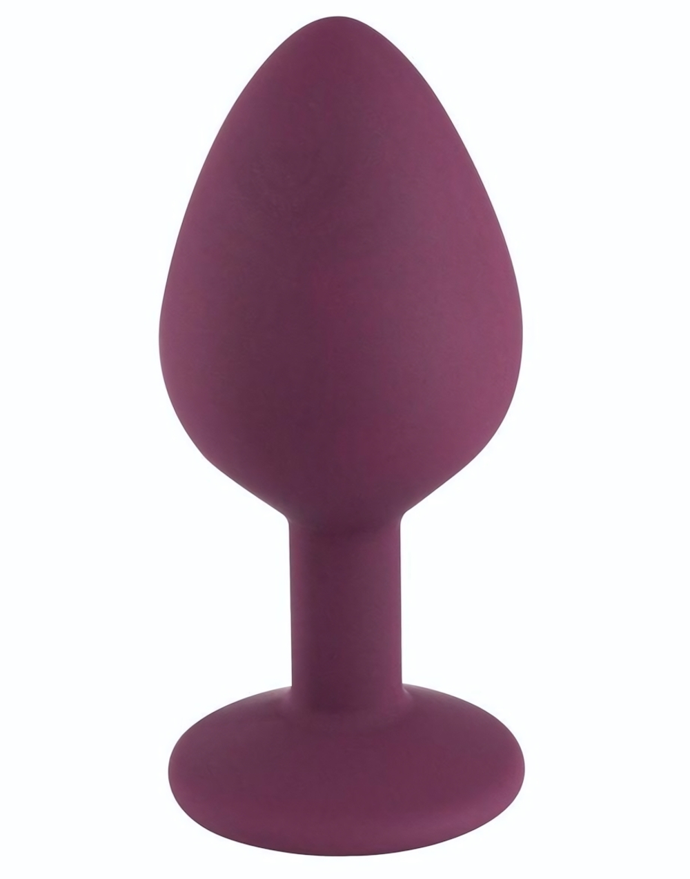 Бордовая средняя силиконовая пробка с прозрачным кристаллом (Цвет: бордовый)