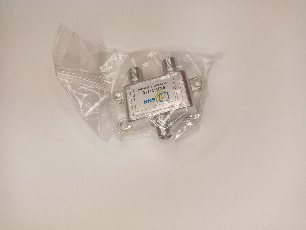 Ответвитель абонентский SNR-T-110 на 1 отвод, вносимое затухание IN-TAP 10dB.
