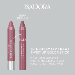 IsaDora Glossy Lip Treat Twist Up Color - увлажняющая помада, 3,3 g