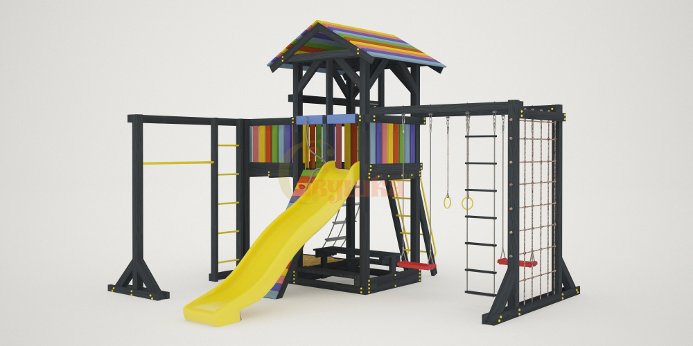 Детская площадка Савушка - 3 (BLACK EDITION)