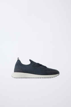 ZARA СПОРТИВНЫЕ КРОССОВКИ, МОРСКОЙ СИНИЙ