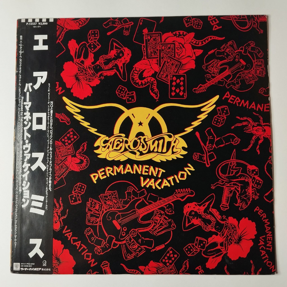 Винтажная виниловая пластинка LP Aerosmith Permanent Vacation (Japan 1987) (Obi)