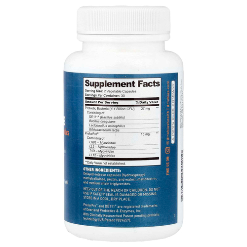 Dr. Tobias, усиленная добавка для укрепления иммунитета, пробиотики и пребиотики, 60 капсул с отсроченным высвобождением