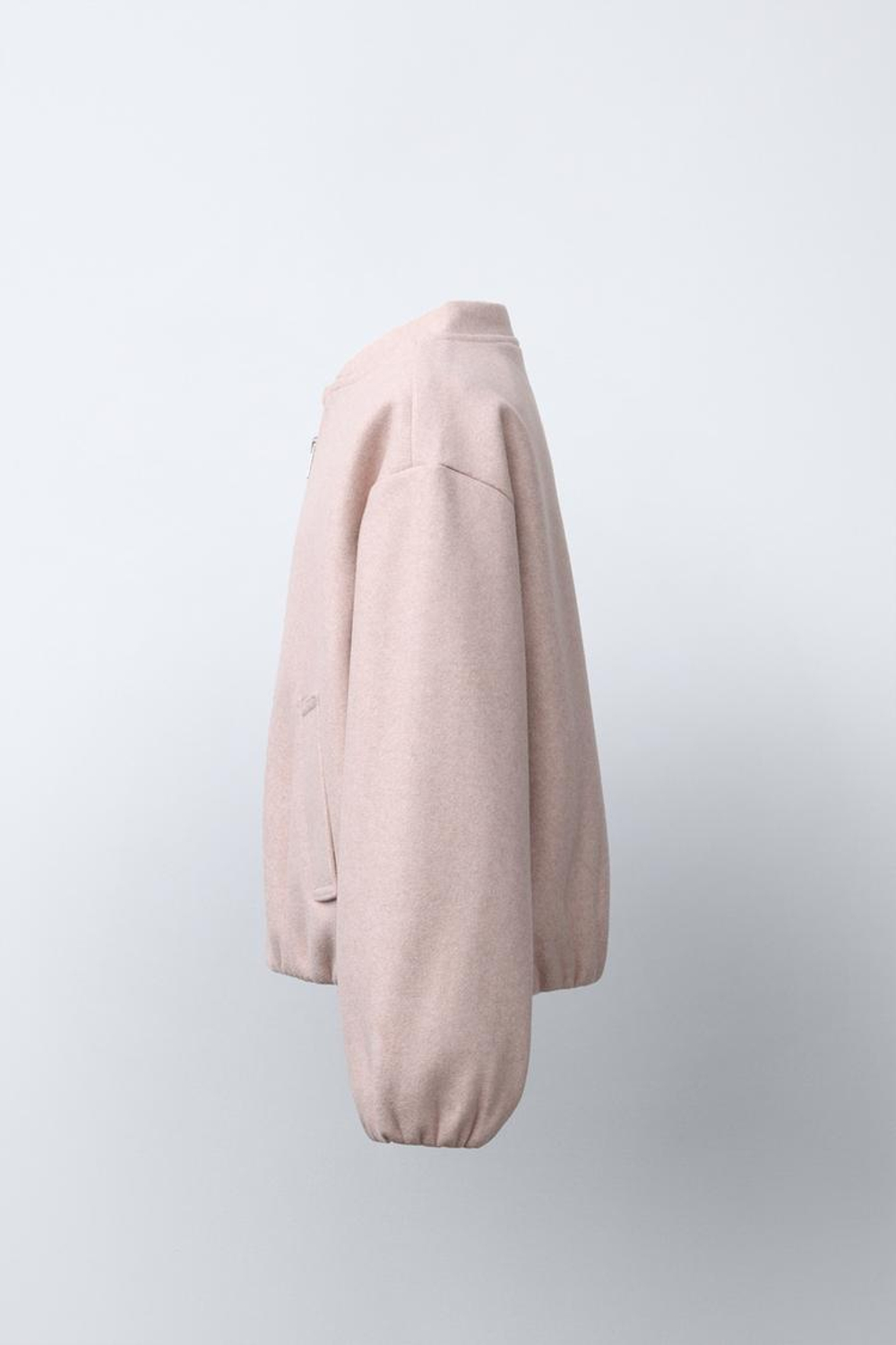 ZARA МЯГКАЯ КУРТКА-БОМБЕР, СВЕТЛО-РОЗОВЫЙ