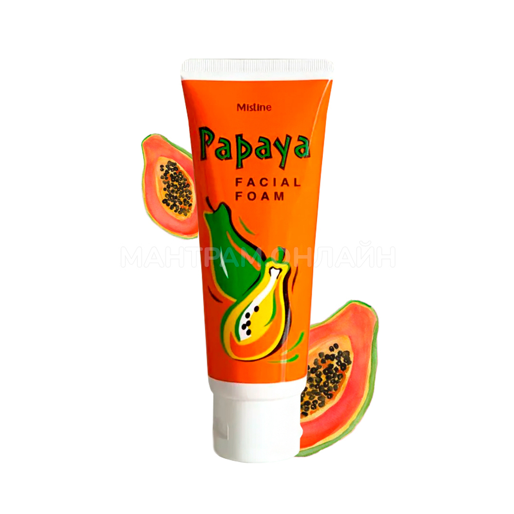 Пенка для умывания Mistine Papaya Facial Foam с экстрактом Папайи 100 г
