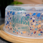 Крышка для СВЧ 25см "Bergamo. Терраццо", бесцветный