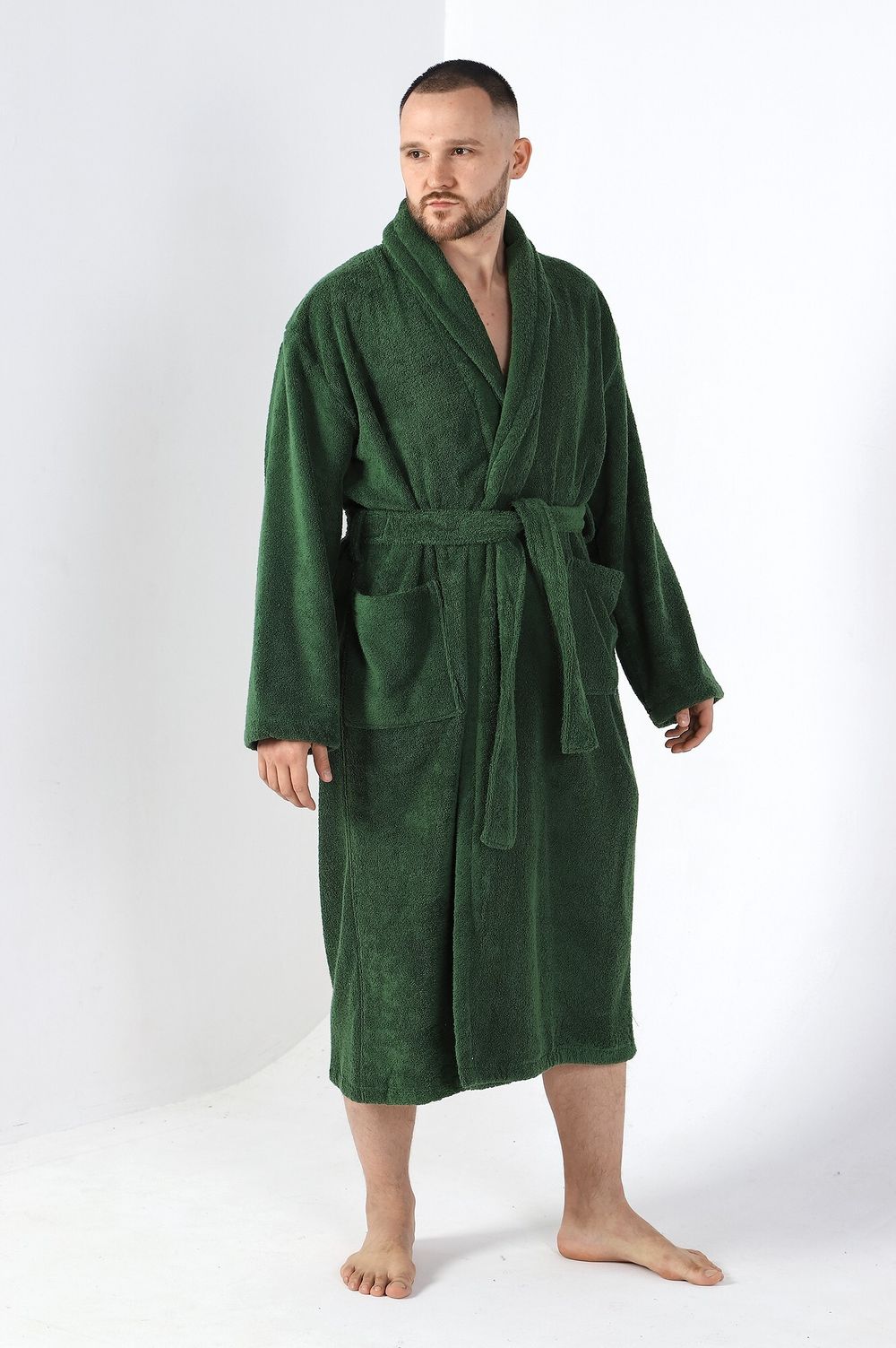 Халат мужской Комфорт-4 Виотекс ЗЕЛЁНЫЙ