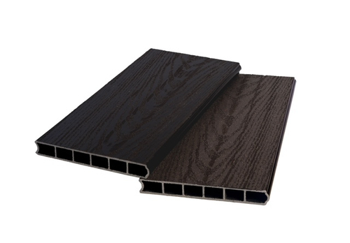 Доска ДПК для грядок 225 mm. Цвет графит.