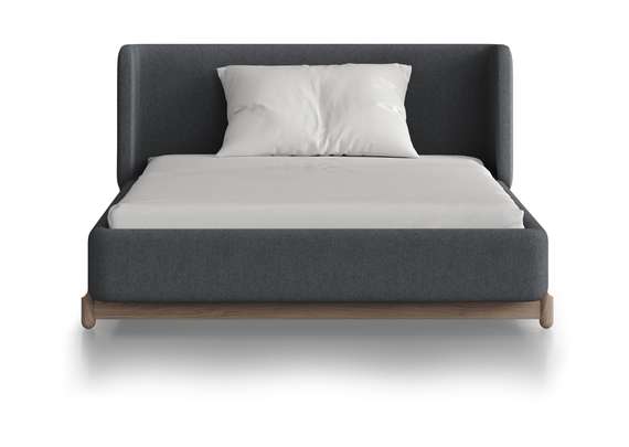 Кровать Basic спальное место 120*200 см (серый, твид)