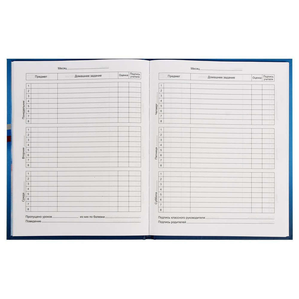 Дневник 1-11 кл. 40л. твердый "Российского школьника" (BG)