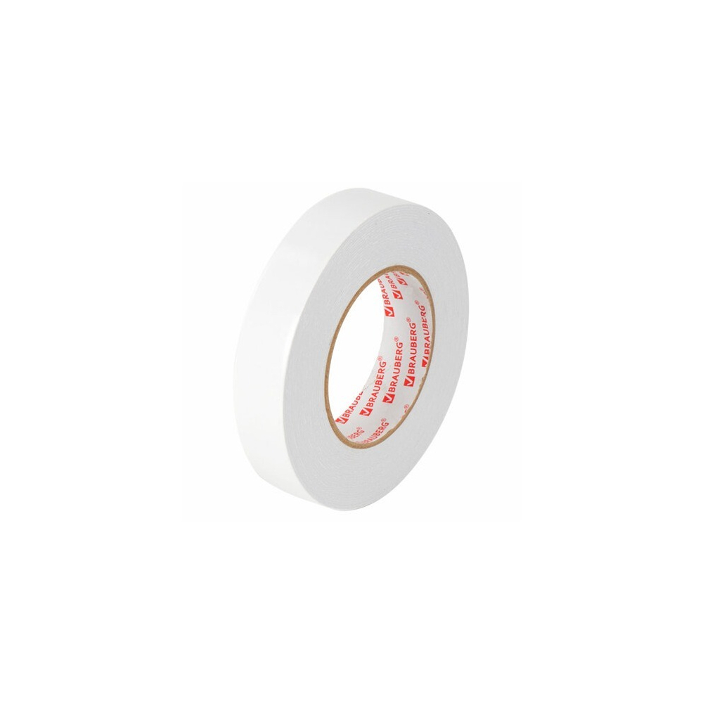 Скотч 2-х ст. 25*8м BRAUBERG на вспененной основе, 1мм 600487