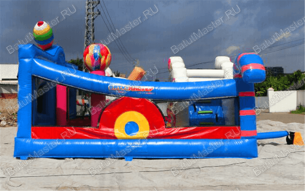 Коммерческий надувной батут "Мороженое" 6*6*3.5 м