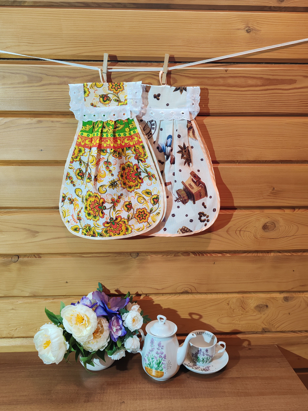 Набор кухонных полотенец, 3 шт , 45х60 см , рогожка