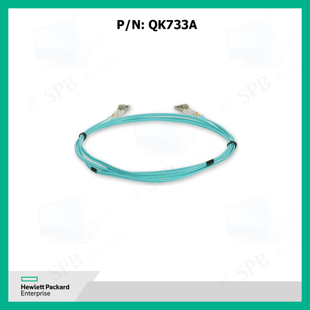 Кабель оптический QK733A HP 2m Premier Flex OM4+ LC/LC Optical Cable (for 8 / 16Gb devices) replace BK839A, 656428-001