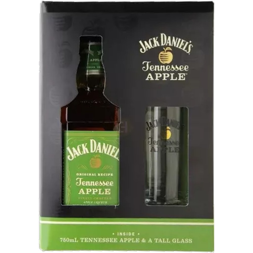 Виски Jack Daniel's Apple 0,7 л. В подарочной упаковке с бокалом