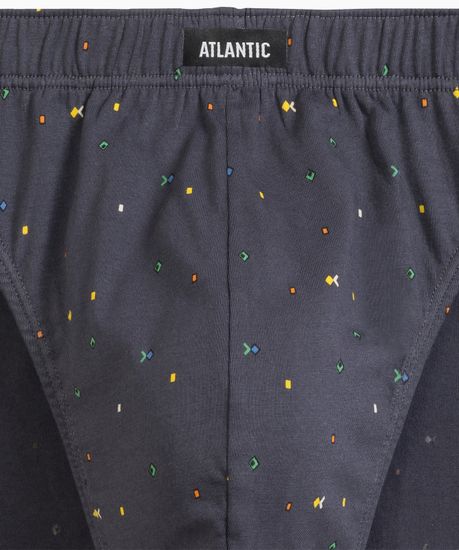 Мужские трусы (3шт) слипы спорт Atlantic 3MP-186, хлопок, черные + зеленые + графитовые