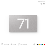 Табличка с номером 71 на дверь квартиры, для офиса, кабинета, аудитории, склада, серая 120х70 мм, Айдентика Технолоджи