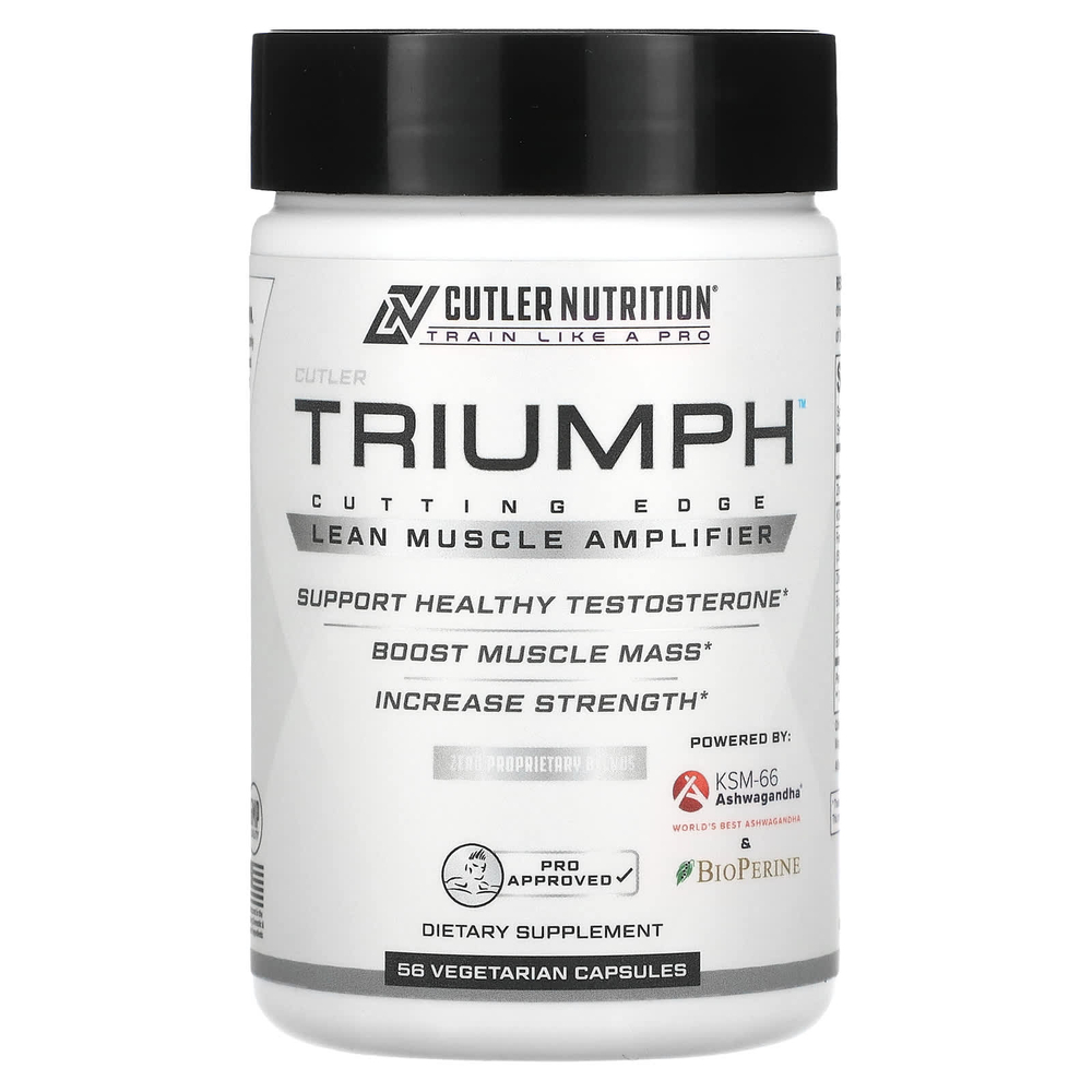 Cutler Nutrition, Triumph, средство для наращивания мышечной массы, 56 вегетарианских капсул
