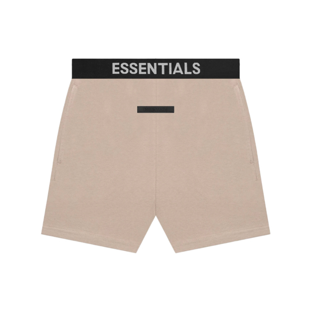 Шорты Fear of God Essentials FW21 Lounge Short Tan Logo, FOG-FW21-049